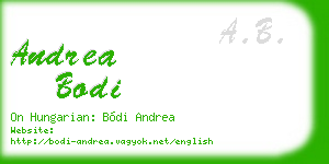 andrea bodi business card